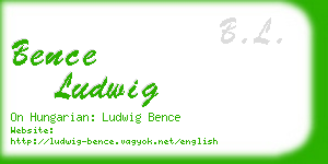 bence ludwig business card